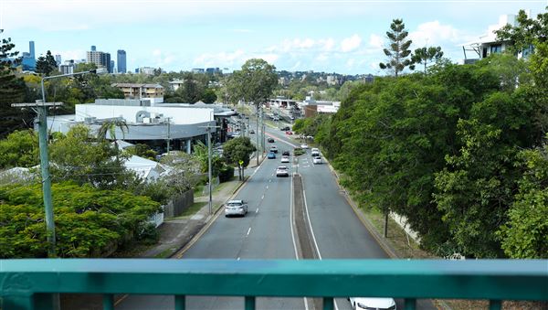 Taringa Central Pedestrian Bridge (7/06/2023 - Credits: Screen Queensland)