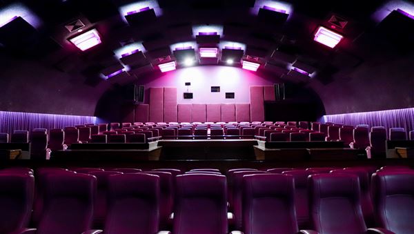 New Farm Cinemas - Five Star Cinemas - New Farm Cinemas. The Purple Room; The Bronze Room, Gold Class Room. Candy Bar, Foyer, Stairwell (24/05/2023 - Credits: Screen Queensland)