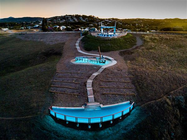 Wreck Point Scenic Lockout - A public sculpture brought to life with dynamic colour changing lighting. (17/07/2019 - Credits: Aqualux Lighting)