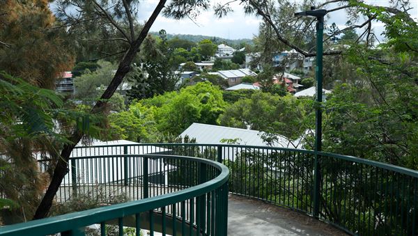 Taringa Central Pedestrian Bridge (7/06/2023 - Credits: Screen Queensland)